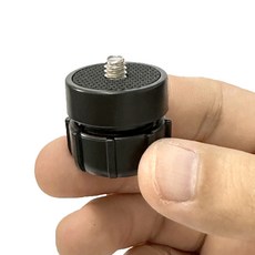 스마트폰 카메라 삼각대 연결 마운트 1/4 나사 17mm 볼헤드 변환 어댑터 차량 거치대 촬영 브라켓 확장 부품, 1개, 블랙