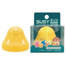 SUSY世喜 蘑菇蛋奶嘴收納蓋－四色 香草奶嘴專用 食品級矽膠 防掉落防塵, 1個, 粉黃