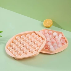 롤리팝 하키 아이스 메이킹 몰드 미니 37 그리드 위스키 볼 큐브 트레이 원형 식품 등급 바, 03 Pink