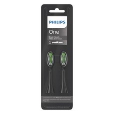 Philips 소닉케어 원 칫솔모 2개 망고 BH1022/02 101779, 1 Count (Pack of 2), 섀도우 블랙