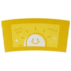 포담팩 카페테이크아웃 종이컵홀더 92파이 98파이 멀티홀더 옐로우 햇살, 1개, 1000개