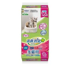 日本嬌聯 Unicharm 消臭大師貓尿墊, 16個, 1個裝