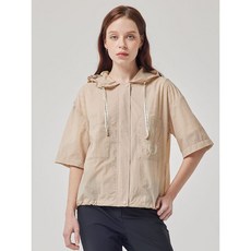 올리비아하슬러 베이지 후드 스트링 점퍼 OHCMJP202