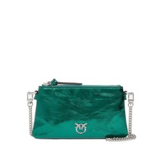 핀코 메탈릭 카프스킨 체인 백