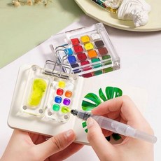 여행 그림 일기장 미니 휴대용 팔레트 수채화 스케치 케이스 15 색 세트 8색 미술 (Araium), AI_01 15색 팔레트 세트