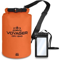 에코기어 FX 헤비 듀티 방수 드라이백 보이저 시리즈 – 내구성 있는 롤탑 압축백 카약 래프팅 보트 타기 하이킹 낚시 및 캠핑, Blue, 10L