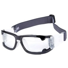 조절 가능한 스트랩이 있는 남성용 WIVKS 스포츠 고글 농구 라켓볼 안경 안전 보호, Black, 1개