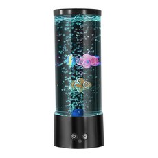 模擬氣泡魚燈 LED小夜燈 臥室擺件, 遙控氣泡魚 LED