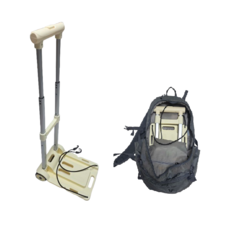 가벼운 카트 가방쏙 핸드캐리 접이식 경량 휴대용 손수레 소형, 1개, 연레몬베이지스몰