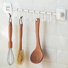 廚具掛勾 8個用, 白色, 1個