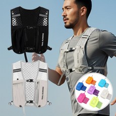 가빈 러닝조끼 베스트 초경량 등산가방 트레일 기어 (스포츠타올 증정), 블랙, 1개
