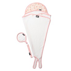 프랜대디 먼지없는 대나무 신생아 유아 아기 목욕타올 수건 목욕앞치마 85x85cm특대형, 1개, 1)핑크복숭아