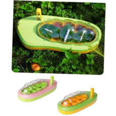 누에 관찰통 학습용 다기능 키우기 곤충 관찰통 생태 누에고치 분리형 곤충통 채집통 사육통 휴대용 미니, 핑크