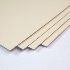 (재미스쿨) 미색 하드보드 1T (후면 백색) 하드보드지, 전지 3매 (화물발송 1~3일 지연출고)