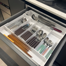 굿온유 수저정리함 확장형 길이조절 모듈형 식기수납함, D형, 1개