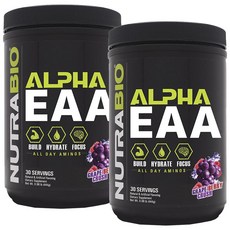 NUTRABIO Alpha EAA無麩質氨基酸保健粉 葡萄覆盆莓口味, 2個, 444克