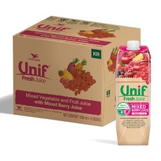 유니프 믹스 베리 주스, 1L, 12개