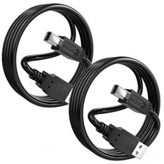 앤커블 2미터 USB B MIDI 케이블 악기용 피아노 컨트롤러 키보드 오디오 인터페이스 녹음 마이크로폰 및 기타 호환, Ancable 3피트, USB-A-B-2P