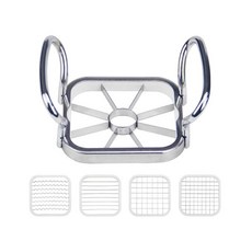 SZM 파형 커터 과일 커터 감자 커터 두껍게 썰기 심(속) 제거 과일 슬라이서 다기능 스테인리스제 5점 세트