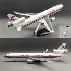 동방항공 MD11 비행기 항공기 모형 다이캐스트 1:130, 화이트(고급형 소리인식 LED조명)