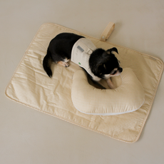 코지코너 논슬립 방수 휴대용 피크닉 산책매트, 망고체크, 1개