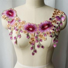리프 패치 에 바느질 술 웨딩 수 로즈 패브릭 드레스 리폼 칼라 대한 장식 플로라 아플리케 놓은 반짝이 꽃 스팽글 자수 패치에 레드 와펜 가운