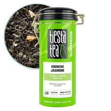 Tiesta Tea 차이니즈 자스민 1.8 oz 파우치 [호환], 재스민, Tin - 50 Cups