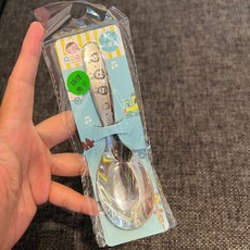 QDAD 316不鏽鋼兒童叉匙 短柄兒童吃飯湯匙叉子 便攜式環保餐具組 幼兒園國小低年級餐具, 兔子316兒童匙, 1個, 單品