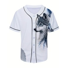 Kiptmug 남성용 프린트 야구 저지 스포츠 셔츠 팬들을 위한 캐주얼 야구