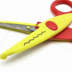 유아 공작 안전 모양 가위 지그재그 날 지그재그가위, 기본, 1개