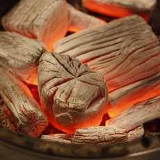 간편포장 두번구운 라오스 비장탄 백탄 바베큐 숯, 1kg, 1개