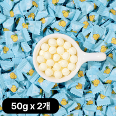 샤오커오라 민트향 비타민C 과일 양꼬치집 무설탕 캔디 알사탕 파인애플맛, 2개, 50g