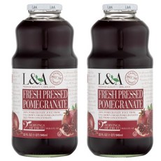 엘앤에이주스 프레시 프레스드 석류 주스, 946ml, 2개