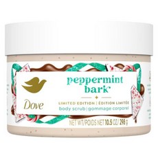 여성용 도브 각질 제거 바디 스크럽 페퍼민트 껍질 10.5온스, Dove 여성용 각질 제거 바디 스크럽, 페퍼민트 바크, 298g, 1