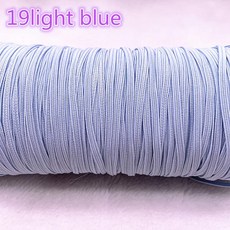 야드 다채로운 고탄성 바느질 로프 라인 탄성 리본 스판덱스 밴드 액세서리 고무 레이스 라운드 의류, 19, 1개