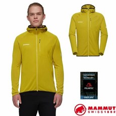 【MAMMUT 長毛象】送》男 保暖抗風防潑 連帽針織外套 Polartec Aenergy 登山防風外套 05540