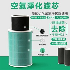 小米空氣清淨機 抗菌濾芯, 除甲醛霧霾濾芯(附黑色內桶）
