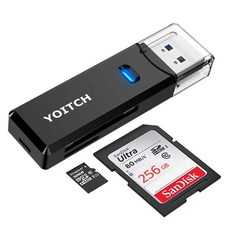 요이치 USB 3.0 SD카드 리더기, YG-CR300, 블랙, 1개