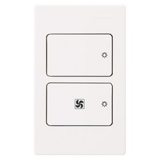 V시리즈 화이트) 스위치 2구(환풍기), 1개