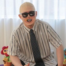 샬라라 민머리 가발 대머리 가발 빡빡이 연극 스님 코스프레 할로윈 웃긴 파티 헤어 가발, 단품