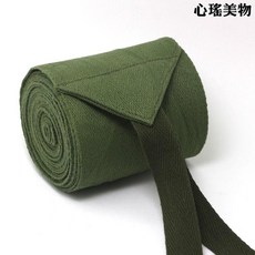 全棉帶純棉護小腿人字帶5釐米寬加厚復古行軍綁綁腿老式, 1個, 軍綠色