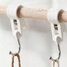 욕실 압축봉 집게 8개 후크 천장 수납 걸이 강력 탈부착 공간, 1개, 상세페이지 참조