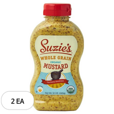 수지스 유기농 홀그레인 머스터드, 340g, 2개