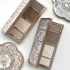 [스마트박스]플라워노즈 FLOWER KNOWS 나비 코랄 컬렉션 하이라이터 & 쉐이딩 팔레트, 1개, 01#Moon Shadow(쿨톤)