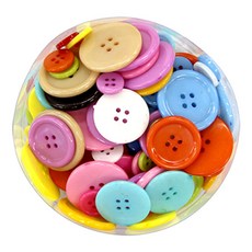 예쁜 칼라단추 소량 / 원형 꽃 하트 모양단추, 14.원형20mm, 1개