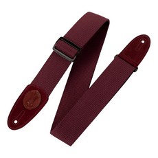Levy's Leathers 시그니처 시리즈 면 기타 스트랩 악기 부품 및 액세서리, 솔리드, 버건디