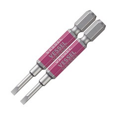 베셀 비트 GS16PL30 6.35x3x65mm 단두 고사이 엑스하드강 컬러 자석 일자 드라이버비트 2PCS 세트, 1세트