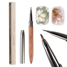 BQAN 1Pcs 네일 아트 브러시 선 꽃 꽃잎 및 잎용 페인트 젤 폴란드 디자인 페인팅 도구와 가정용 나무 손잡이 살롱 DIY, Daisy Pen