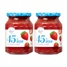 복음자리 45도 과일잼 딸기잼 저당잼, 350g, 2개