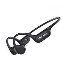 米覓 mimax 智慧數顯 骨傳導藍牙游泳耳機 IPX8 防水 游泳耳機 防汗 一年內故障 只換不修, 深碳黑 贈收納包, 智慧數顯骨傳導耳機